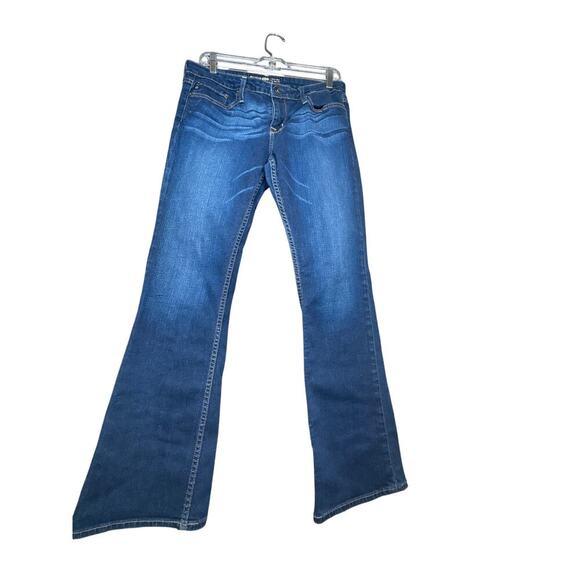 Big Star Flare Jeans Size 31R Dark Wash Stretch Denim 29” Inseam - Picture 1 of 7